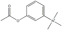 3-Acetoxyphenyl-N,N,N-trimethylaminium Struktur