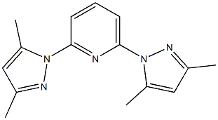 2,6-ビス(3,5-ジメチル-1H-ピラゾール-1-イル)ピリジン 化学構造式