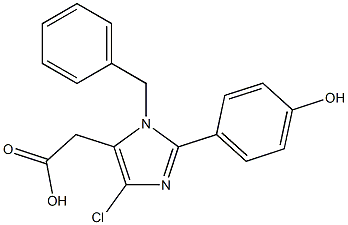 1-Benzyl-4-chloro-2-(4-hydroxyphenyl)-1H-imidazole-5-acetic acid Structure