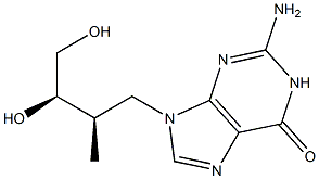 2-Amino-9-[(2R,3R)-3,4-dihydroxy-2-methylbutyl]-1,9-dihydro-6H-purin-6-one 结构式
