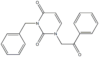 3-Benzyl-1-(2-oxo-2-phenylethyl)uracil 结构式