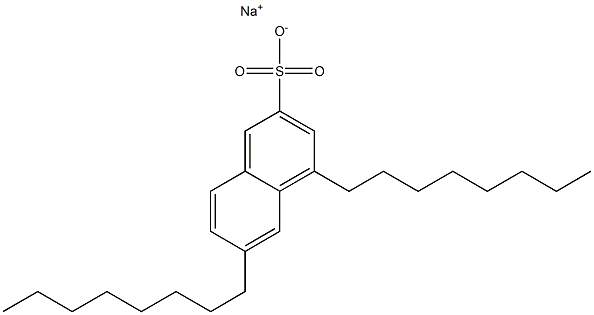 4,6-Dioctyl-2-naphthalenesulfonic acid sodium salt 结构式