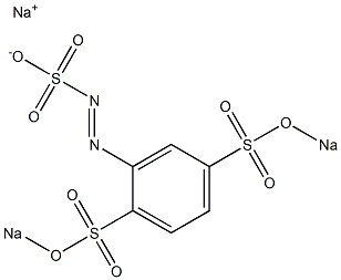 2,5-Di(sodiosulfo)benzenediazosulfonic acid sodium salt,,结构式