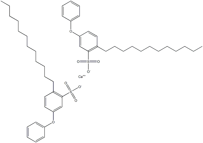 Bis(3-phenoxy-6-dodecylbenzenesulfonic acid)calcium salt,,结构式
