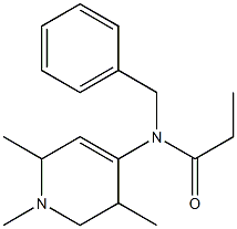  1,2,5-Trimethyl-1,2,5,6-tetrahydro-4-[benzyl(propionyl)amino]pyridine