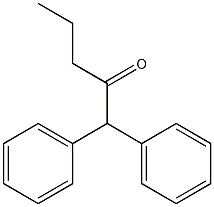 1,1-ジフェニル-2-ペンタノン 化学構造式