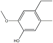 2-メトキシ-5-メチル-4-エチルフェノール 化学構造式