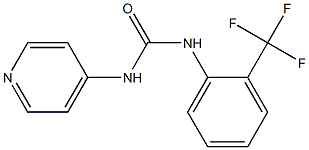 1-[(2-(トリフルオロメチル)フェニル)]-3-(ピリジン-4-イル)尿素 化学構造式
