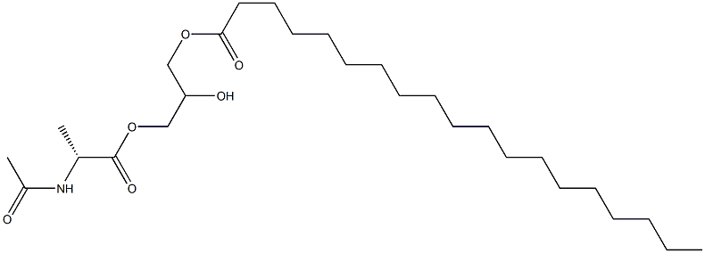 1-[(N-Acetyl-D-alanyl)oxy]-2,3-propanediol 3-nonadecanoate Struktur