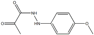 1-[2-(4-メトキシフェニル)ヒドラジノ]-1,2-プロパンジオン 化学構造式