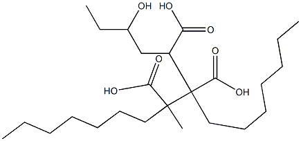 ブタン-1,2,3-トリカルボン酸1-(2-ヒドロキシブチル)2,3-ジヘプチル 化学構造式