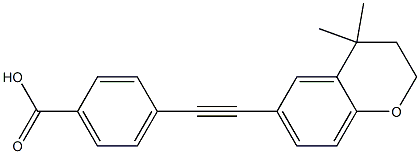 4-[[(3,4-Dihydro-4,4-dimethyl-2H-1-benzopyran)-6-yl]ethynyl]benzoic acid,,结构式