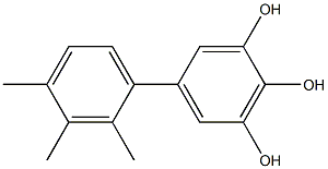 5-(2,3,4-トリメチルフェニル)ベンゼン-1,2,3-トリオール 化学構造式
