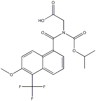 [N-(Isopropoxycarbonyl)-N-[oxo[5-(trifluoromethyl)-6-methoxy-1-naphtyl]methyl]amino]acetic acid Structure