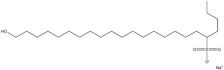 23-Hydroxytricosane-5-sulfonic acid sodium salt Struktur