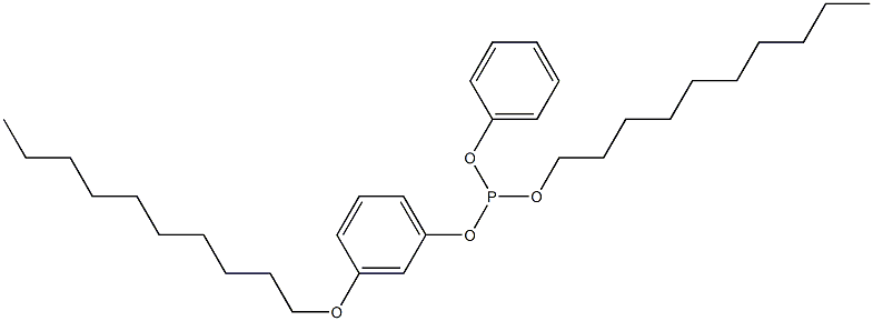 亜りん酸3-(デシルオキシ)デシルジフェニル 化学構造式