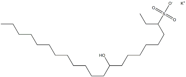 10-Hydroxydocosane-3-sulfonic acid potassium salt Struktur