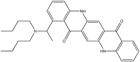 1-[1-(Dibutylamino)ethyl]-5,12-dihydroquino[2,3-b]acridine-7,14-dione Structure