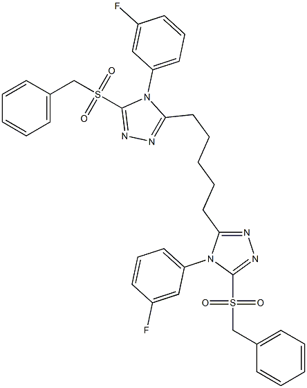  5,5'-(1,5-Pentanediyl)bis[4-(3-fluorophenyl)-3-benzylsulfonyl-4H-1,2,4-triazole]