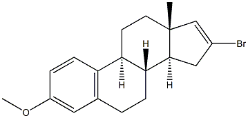 16-ブロモ-3-メトキシエストラ-1,3,5(10),16-テトラエン 化学構造式