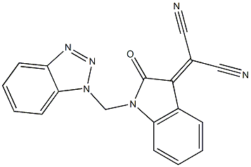 2-[(1-(1H-Benzotriazol-1-ylmethyl)-2-oxo-2,3-dihydro-1H-indol)-3-ylidene]malononitrile