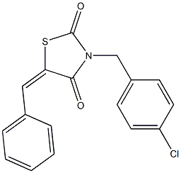 5-(Benzylidene)-3-(4-chlorobenzyl)thiazolidine-2,4-dione 结构式