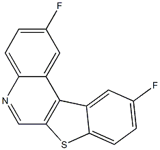2,10-ジフルオロ[1]ベンゾチエノ[2,3-c]キノリン 化学構造式