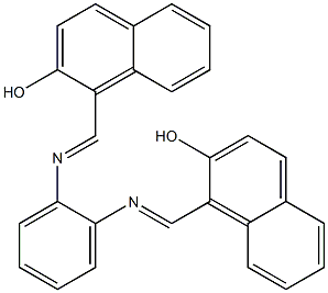 1,1'-[1,2-フェニレンビス(ニトリロメチリジン)]ビス(2-ナフトール) 化学構造式