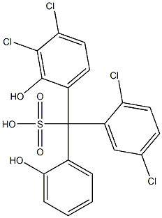 (2,5-Dichlorophenyl)(3,4-dichloro-2-hydroxyphenyl)(2-hydroxyphenyl)methanesulfonic acid Structure