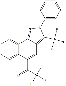 2-Phenyl-5-(trifluoroacetyl)-3-(trifluoromethyl)-2H-benz[g]indazole Structure
