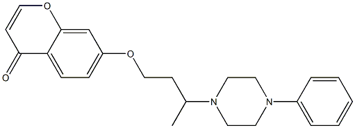 7-[3-[4-Phenyl-1-piperazinyl]butoxy]-4H-1-benzopyran-4-one Struktur
