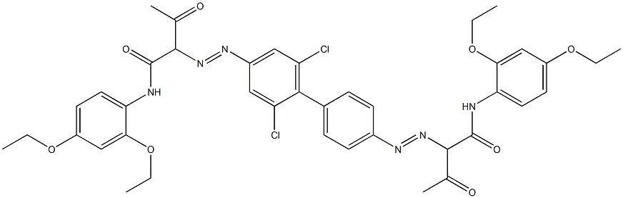 4,4'-Bis[[1-(2,4-diethoxyphenylamino)-1,3-dioxobutan-2-yl]azo]-2,6-dichloro-1,1'-biphenyl Structure
