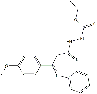 3-[4-(4-Methoxyphenyl)-3H-1,5-benzodiazepin-2-yl]carbazic acid ethyl ester 结构式