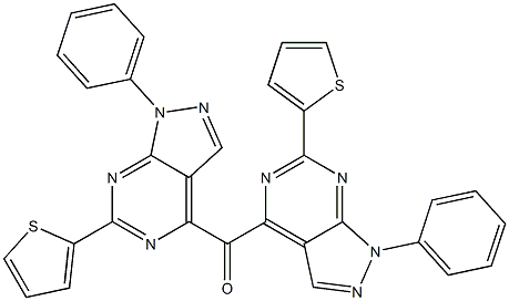 2-Thienyl(1-phenyl-1H-pyrazolo[3,4-d]pyrimidin-4-yl) ketone,,结构式