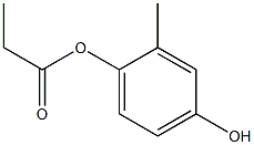 プロパン酸2-メチル-4-ヒドロキシフェニル 化学構造式