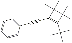 1-tert-Butyl-2-(phenylethynyl)-3,3,4,4-tetramethyl-1-cyclobutene,,结构式