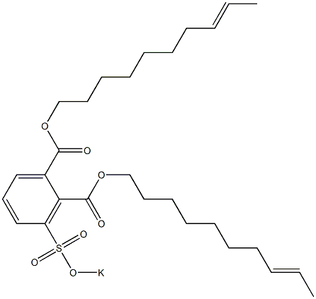 3-(ポタシオスルホ)フタル酸ジ(8-デセニル) 化学構造式