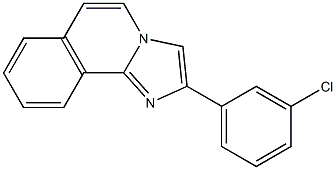2-(3-クロロフェニル)イミダゾ[2,1-a]イソキノリン 化学構造式