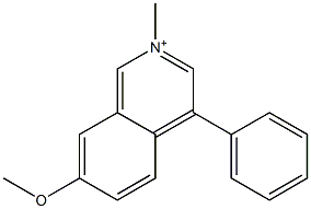 7-メトキシ-2-メチル-4-フェニルイソキノリニウム 化学構造式