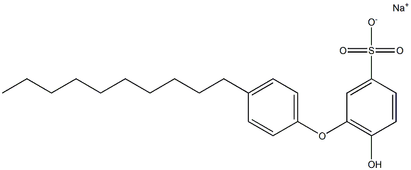 6-Hydroxy-4'-decyl[oxybisbenzene]-3-sulfonic acid sodium salt Struktur