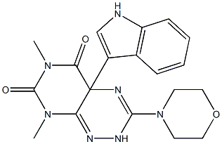  6,8-Dimethyl-2,4a-dihydro-3-morpholino-4a-(1H-indol-3-yl)pyrimido[5,4-e]-1,2,4-triazine-5,7(6H,8H)-dione