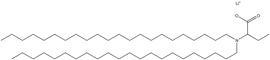 2-(ジドコシルアミノ)酪酸リチウム 化学構造式