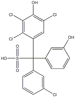  (3-Chlorophenyl)(2,3,5-trichloro-4-hydroxyphenyl)(3-hydroxyphenyl)methanesulfonic acid