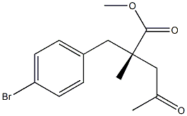 (S)-2-Methyl-2-(4-bromobenzyl)-4-oxopentanoic acid methyl ester Struktur
