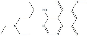 4-(3-Diethylamino-1-methylpropylamino)-6-methoxyquinazoline-5,8-dione Struktur
