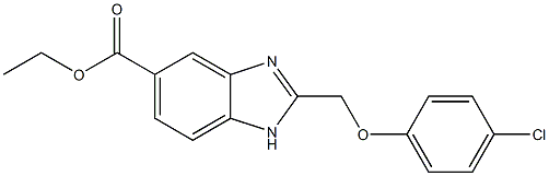 2-(4-Chlorophenoxymethyl)-1H-benzimidazole-5-carboxylic acid ethyl ester Structure