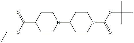 4-[4-(Ethoxycarbonyl)piperidino]piperidine-1-carboxylic acid tert-butyl ester Structure