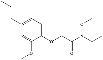 N-Ethoxy-N-ethyl-2-(2-methoxy-4-propylphenoxy)acetamide,,结构式