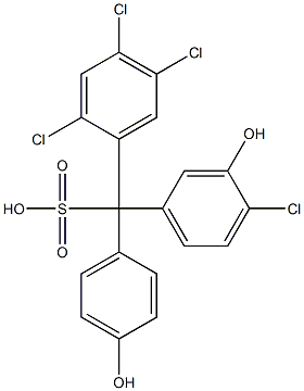 (4-Chloro-3-hydroxyphenyl)(2,4,5-trichlorophenyl)(4-hydroxyphenyl)methanesulfonic acid Structure