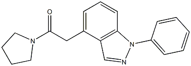 1-Phenyl-4-[[(pyrrolidin-1-yl)carbonyl]methyl]-1H-indazole Struktur